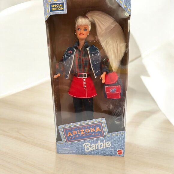 Barbie The Original Arizona Jean Company 1997‎ Mattel #18020 NRFB Denim Backpack - Picture 1 of 8